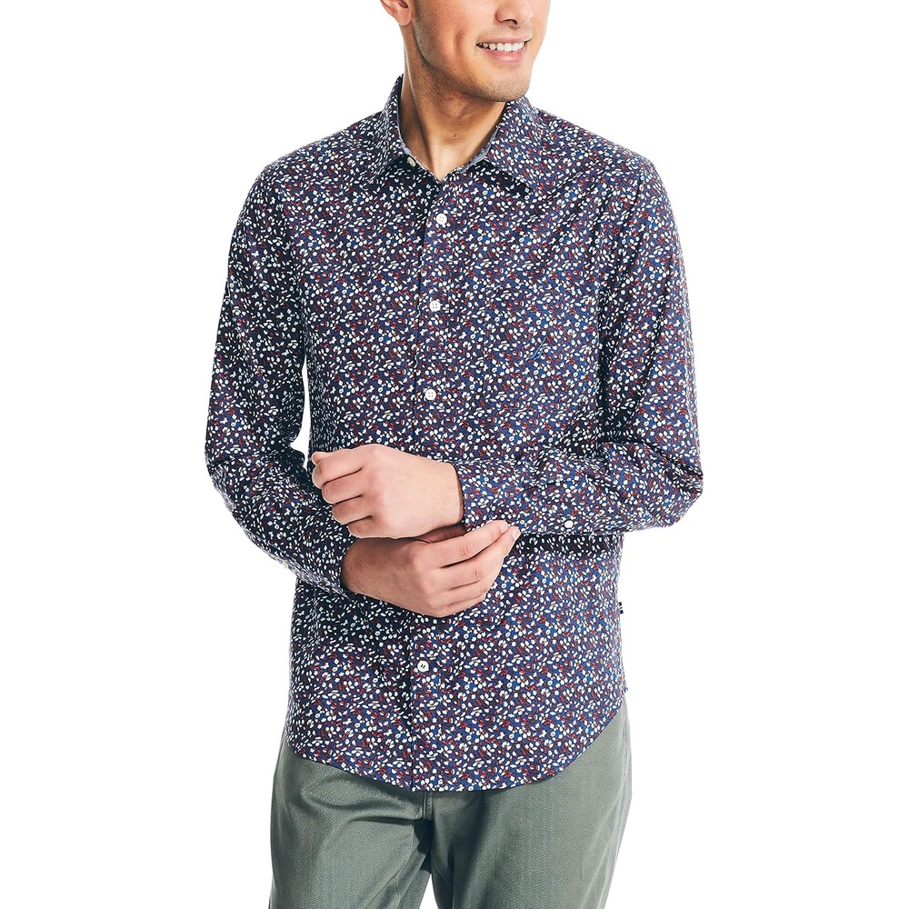image:imageNautica Mens Nautica Sustainably Crafted Printed ShirtEstate Blue 20