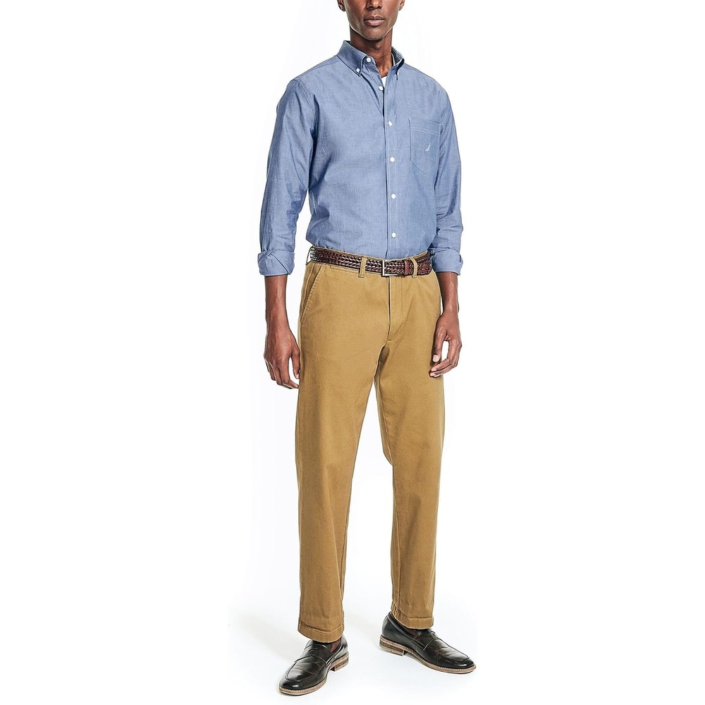 image:imageNautica Mens Nautica Sustainably Crafted Solid ShirtRiviera Blue
