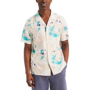 Nautica Men’s Miami Vice X Sustainably Crafted Short-Sleeve Camp Shirt(Grey Violet)