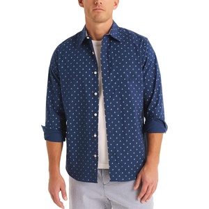 Nautica Mens Nautica Sustainably Crafted Printed Shirt(Estate Blue)
