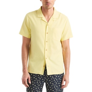 Nautica Men’s Short Sleeve Camp Collar Button Up Shirt(Knot Yellow)
