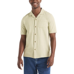 Nautica Men’s Short Sleeve Pique Polo(Mosstone)