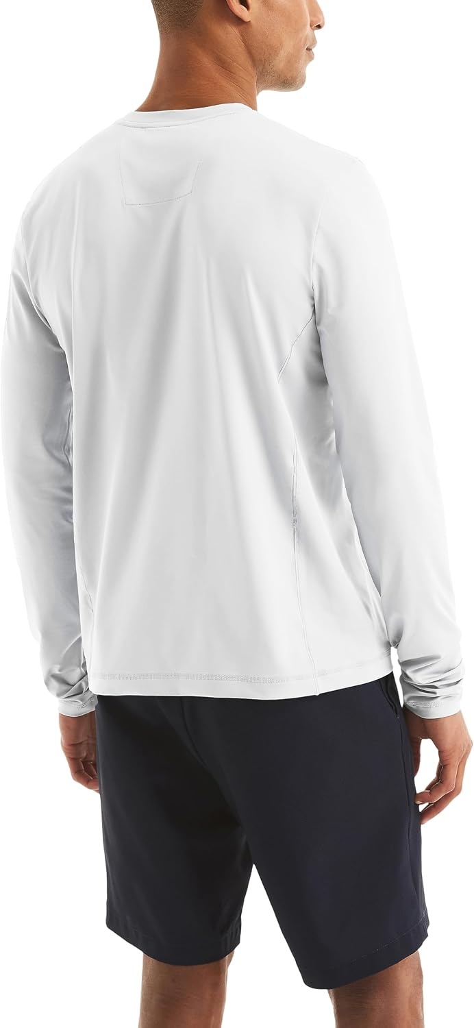 image:imageNautica Mens Long Sleeve Swim TopBright White