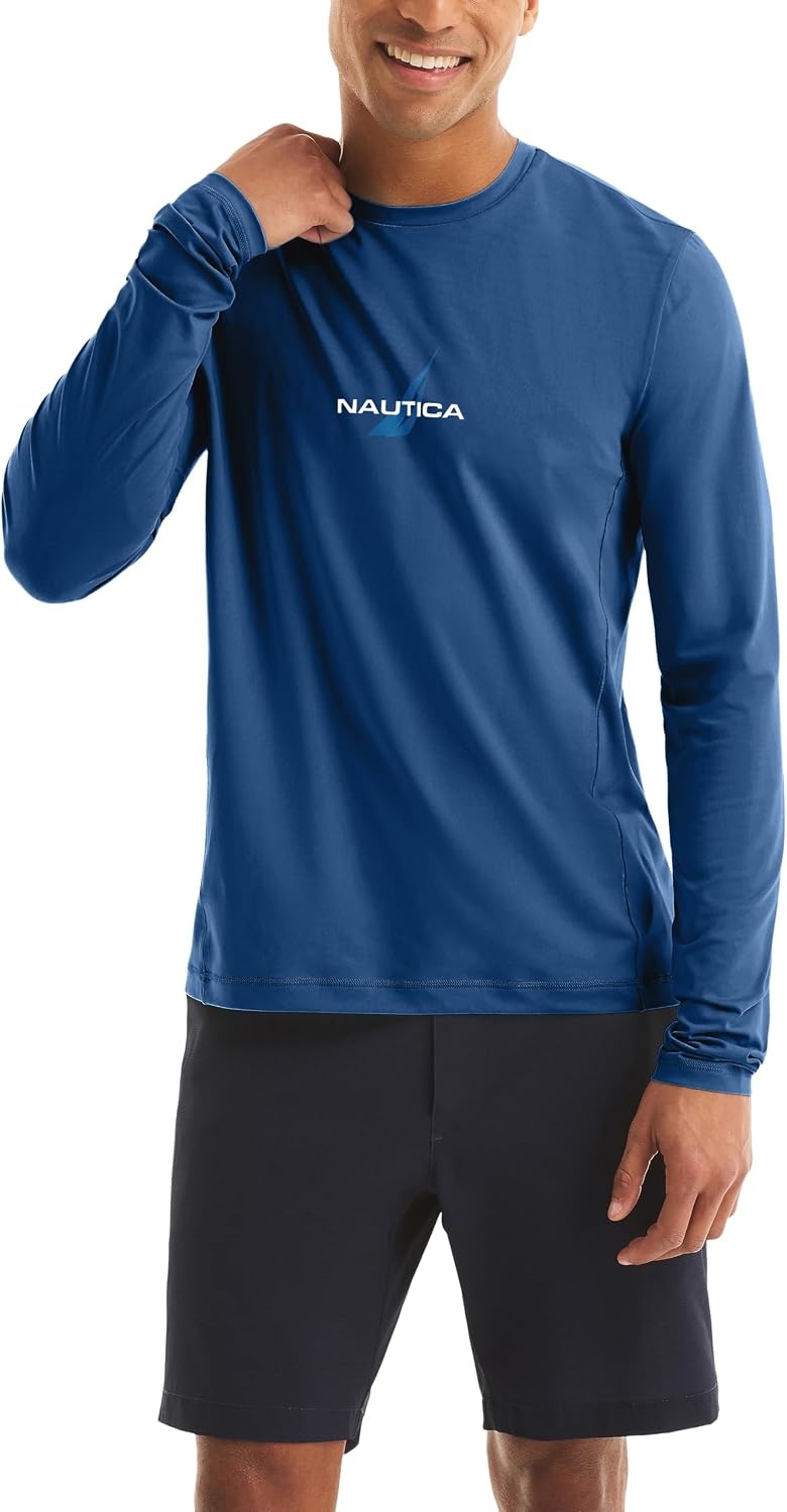 image:imageNautica Mens Long Sleeve Swim TopLimoges