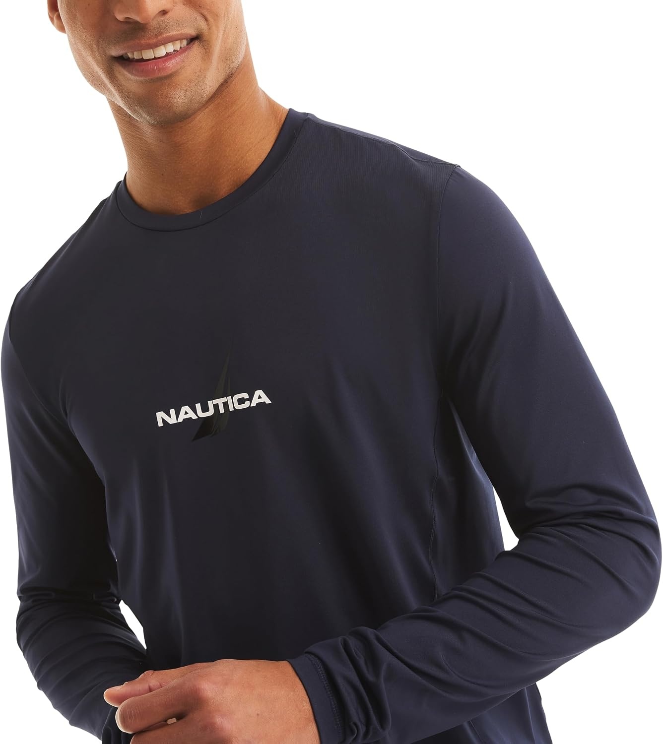 image:imageNautica Mens Long Sleeve Swim TopNavy Seas