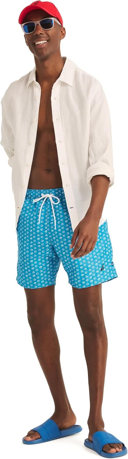 image:imageNautica Mens Nautica Sustainably Crafted 6 Shell Print SwimHawaiian Ocean