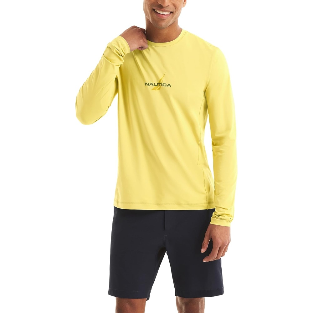 image:imageNautica Mens Long Sleeve Swim TopLemonade