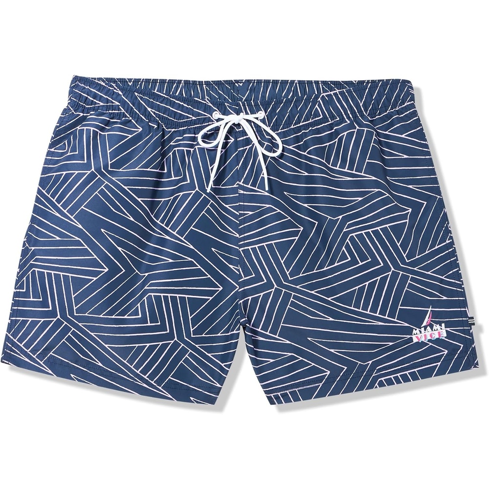image:imageNautica Mens Miami Vice X Nautica Sustainably Crafted 5 Printed SwimNavy