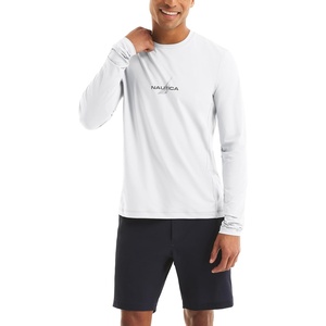 Nautica Men’s Long Sleeve Swim Top(Bright White)
