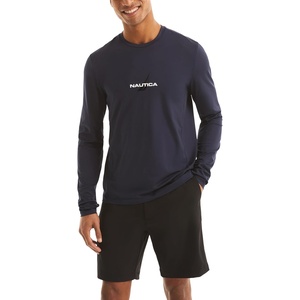 Nautica Men’s Long Sleeve Swim Top(Navy Seas)