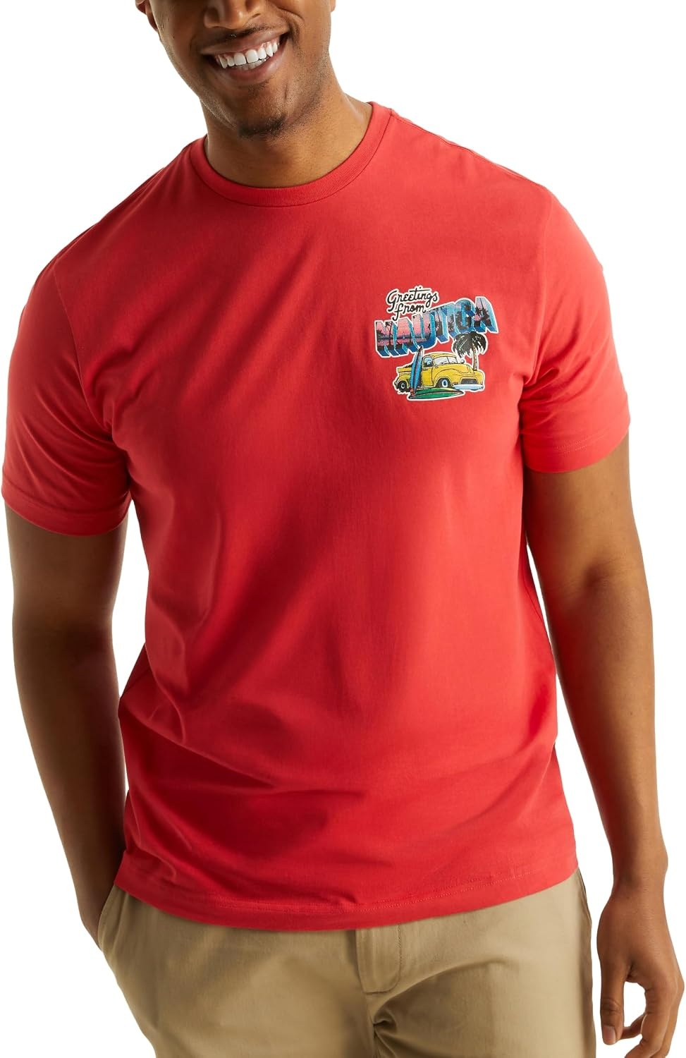 image:imageNautica Mens Big amp Tall Beach Vibe Graphic TShirtNew Rose Coral