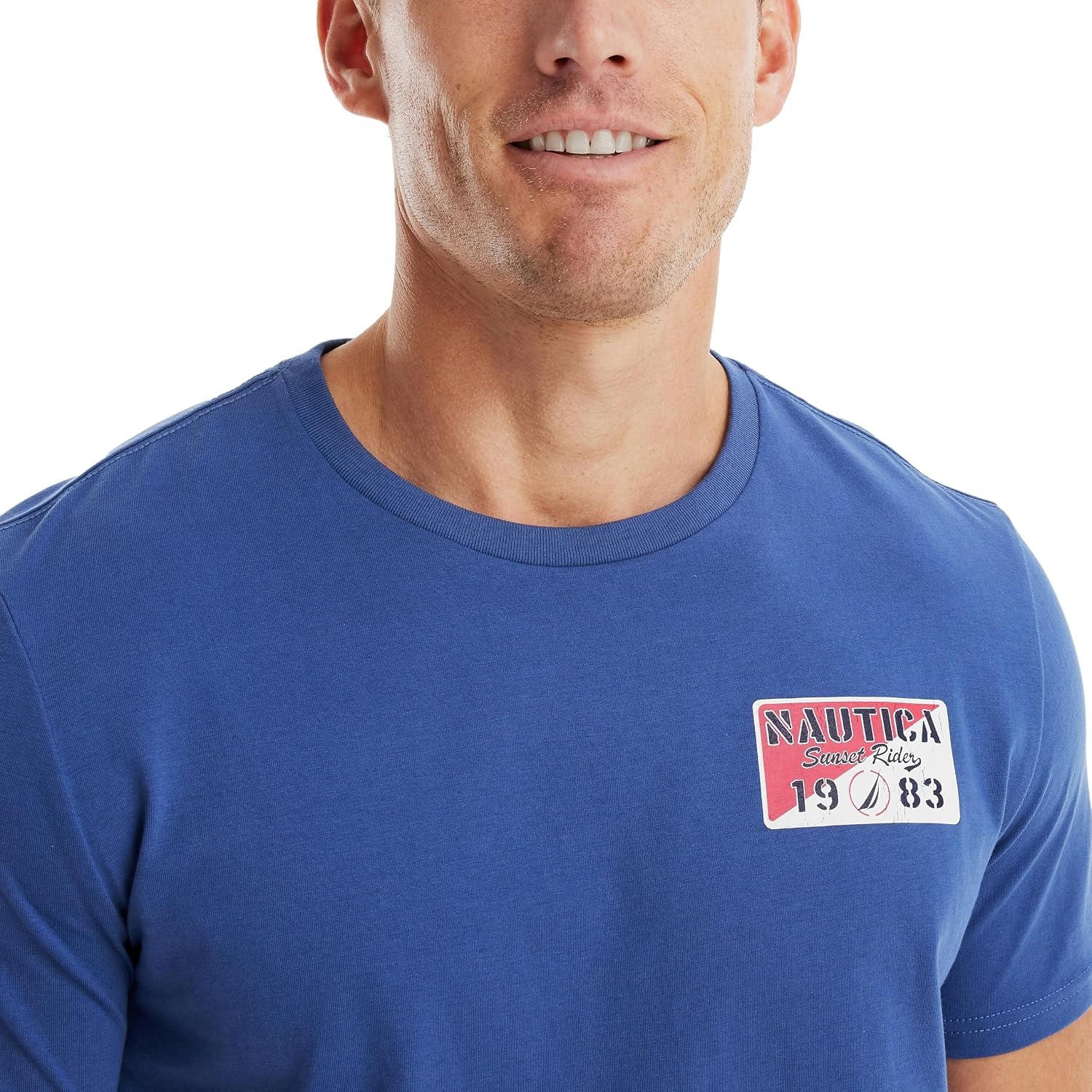 image:imageNautica Mens Big amp Tall Beach Vibe Graphic TShirtUnion Blue