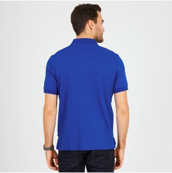 image:imageNautica mens Classic Fit Short Sleeve Dual Tipped Collar Polo ShirtBright Cobalt