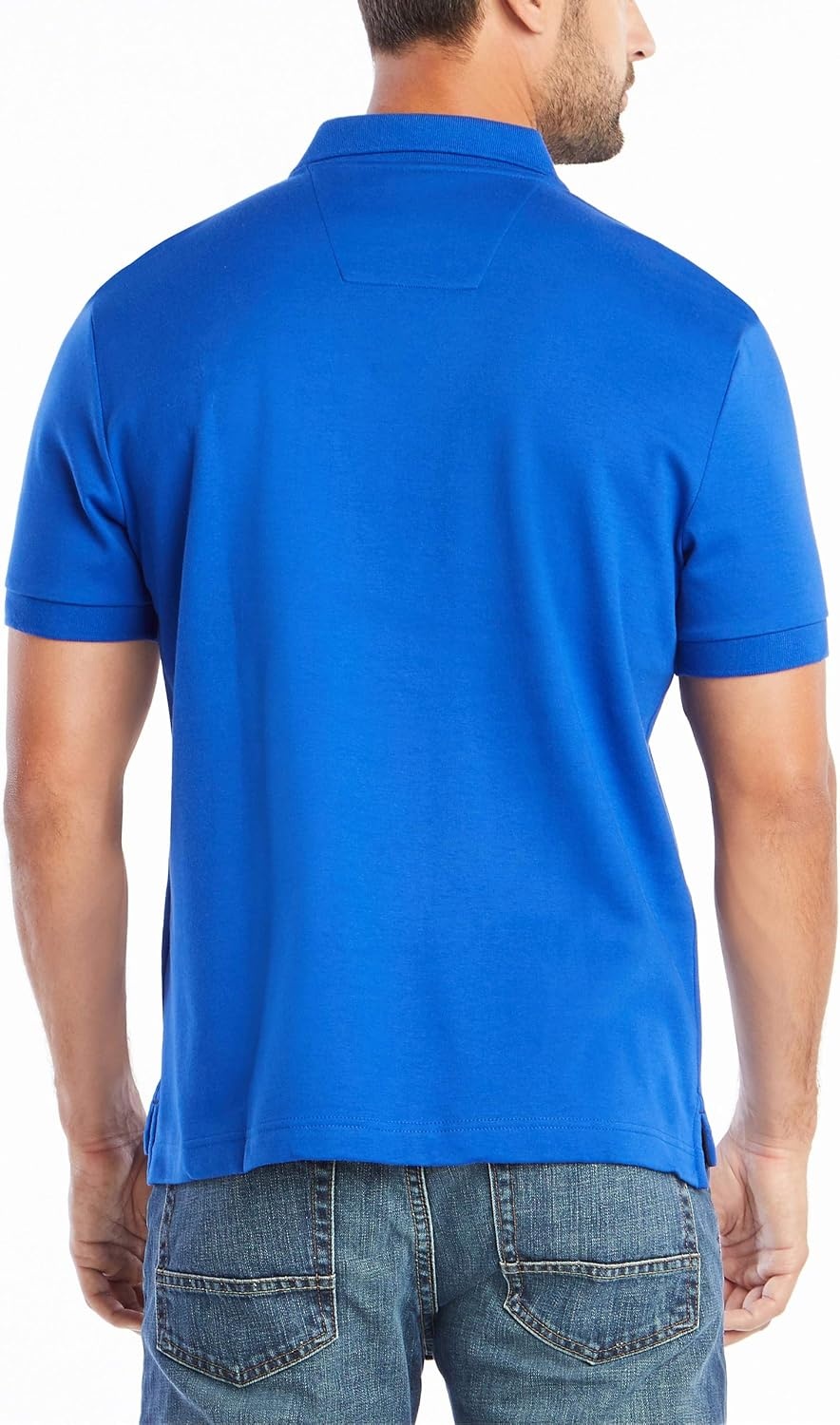 image:imageNautica mens Classic Fit Short Sleeve Dual Tipped Collar Polo ShirtBright Cobalt Solid
