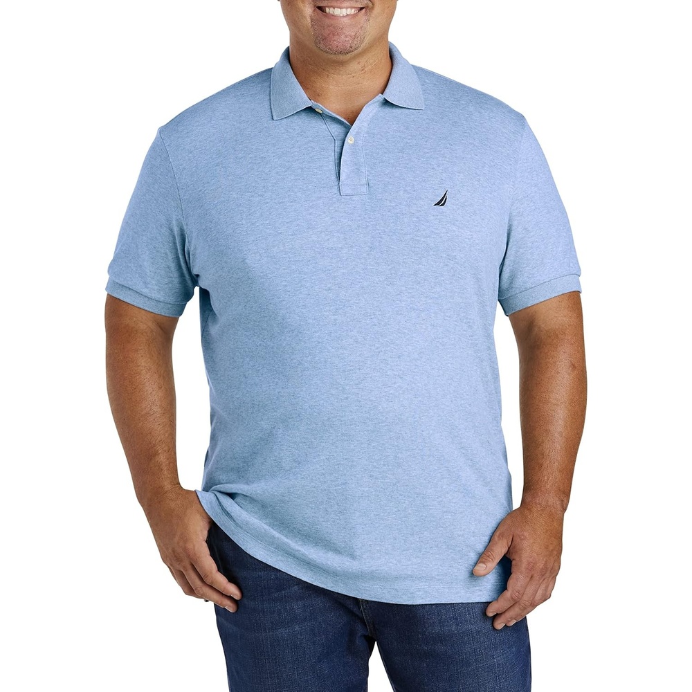 image:imageNautica mens Classic Fit Short Sleeve Dual Tipped Collar Polo ShirtDeep Anchor Heather