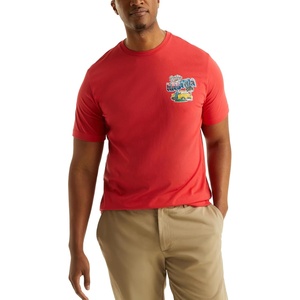 Nautica Men’s Big & Tall Beach Vibe Graphic T-Shirt(New Rose Coral)
