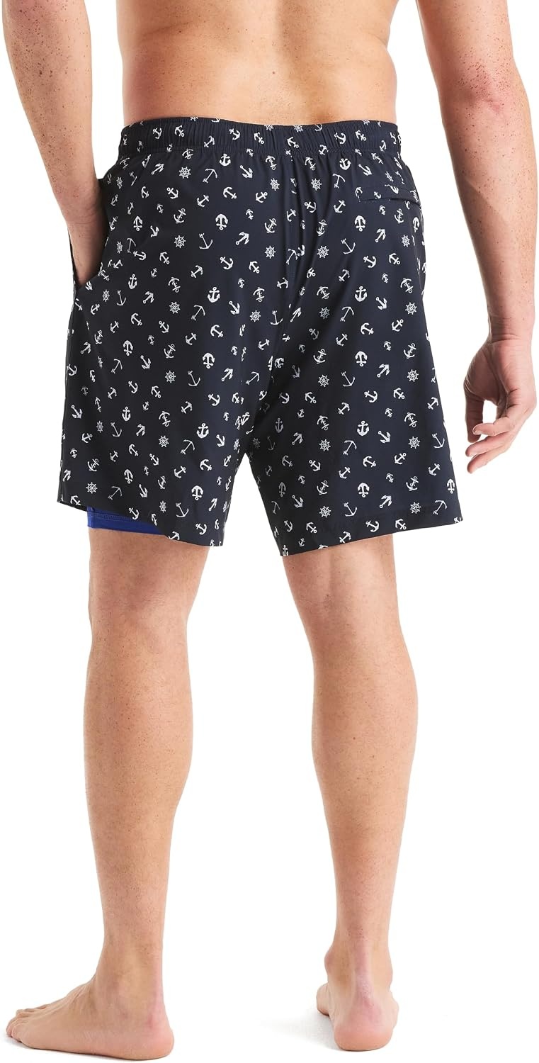 image:imageNautica Mens Big amp Tall Printed QuickDry SwimBlue