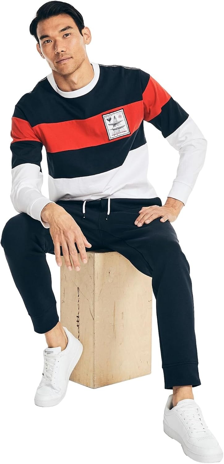 image:imageNautica Mens Anchor Fleece Basic JoggersDesert Sky Navy