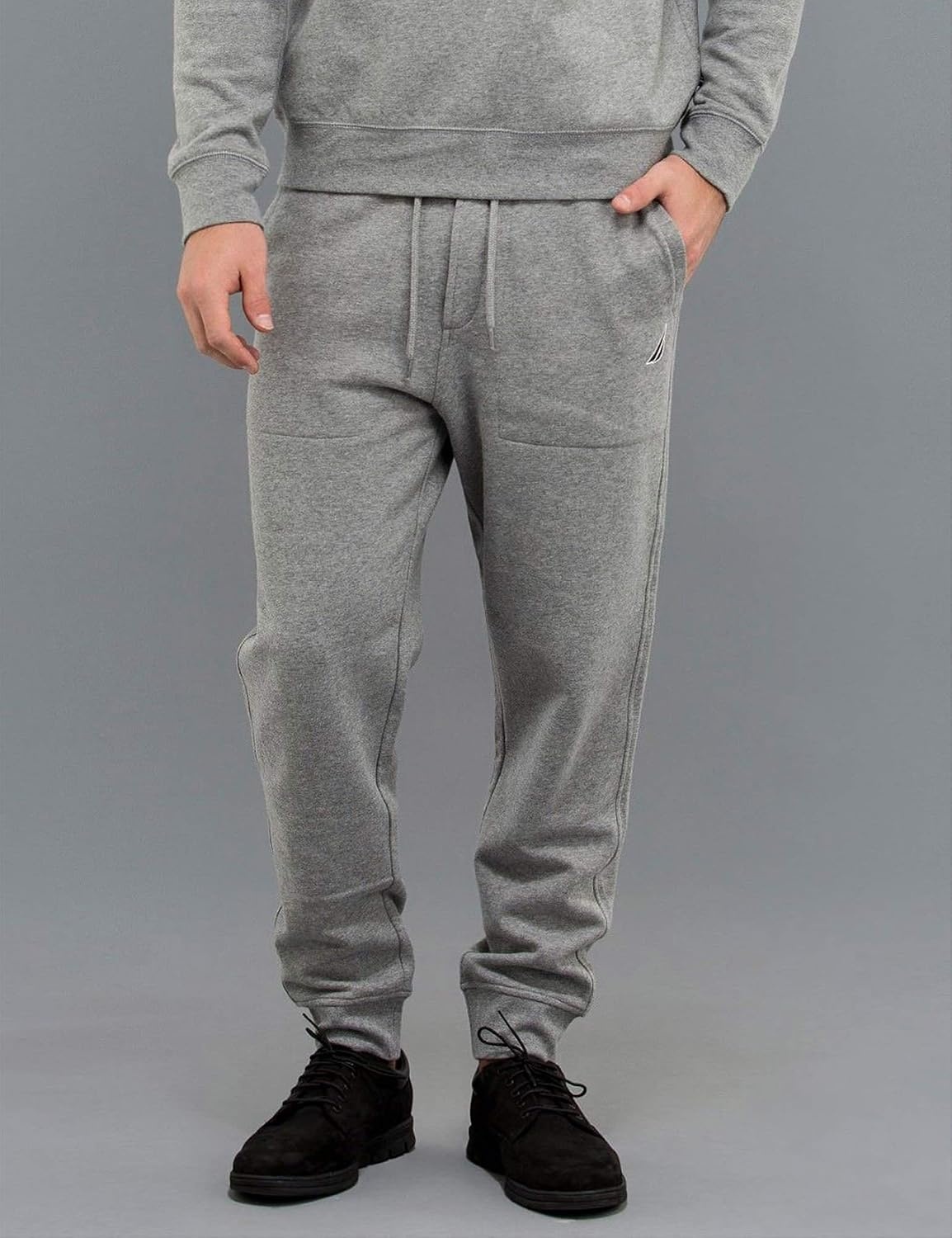 image:imageNautica Mens Anchor Fleece Basic JoggersStone Grey Heather