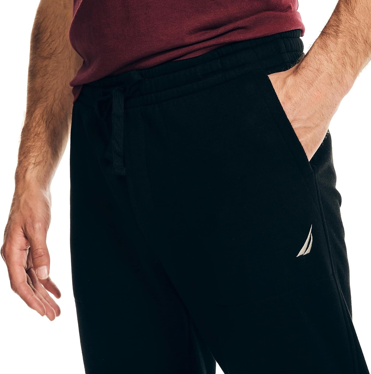 image:imageNautica Mens Anchor Fleece Basic JoggersTrue Black
