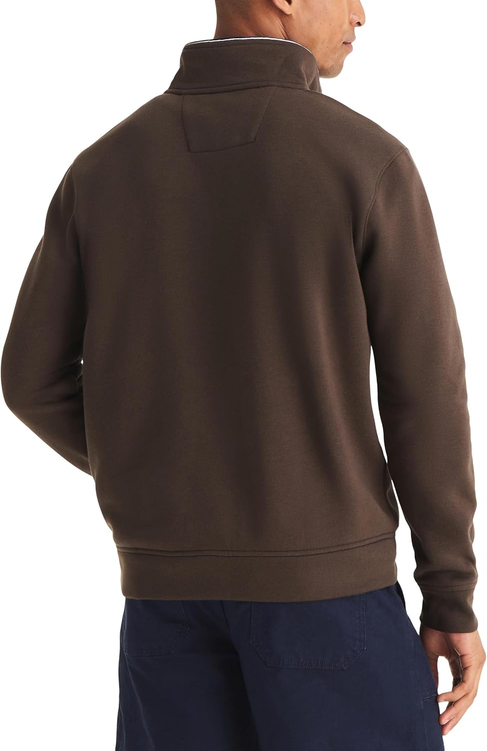 image:imageNautica Mens Fauxraglan Fleece SweatshirtCoffee Bottom