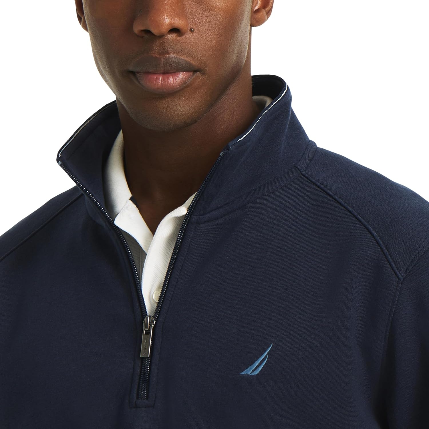 image:imageNautica Mens Fauxraglan Fleece SweatshirtNavy Seas