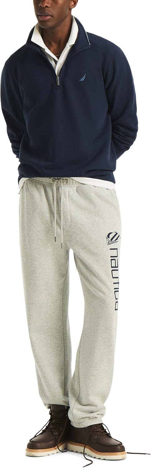 image:imageNautica Mens Fauxraglan Fleece SweatshirtNavy Seas