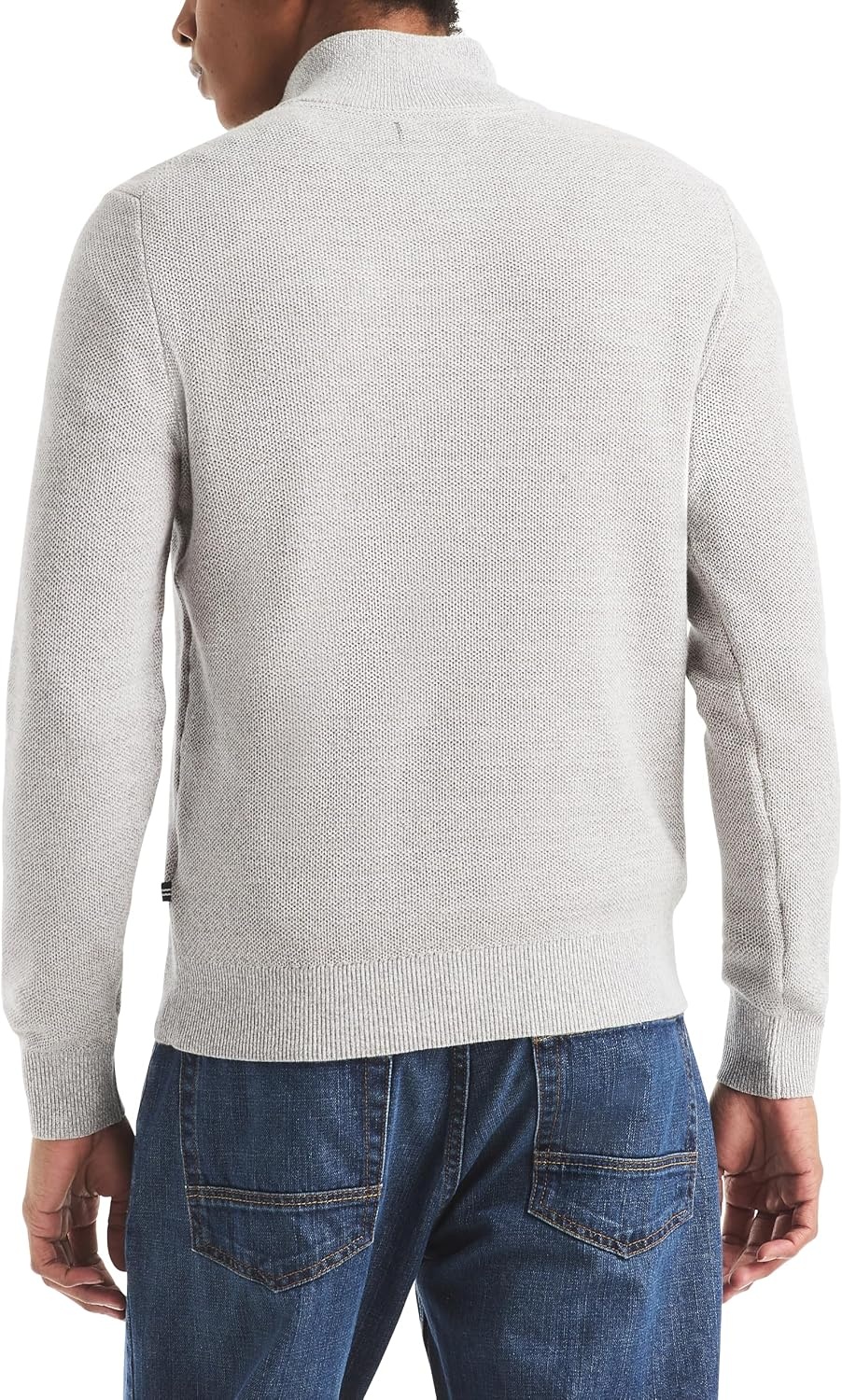 image:imageNautica Mens Marled 14 Zip SweaterSail White