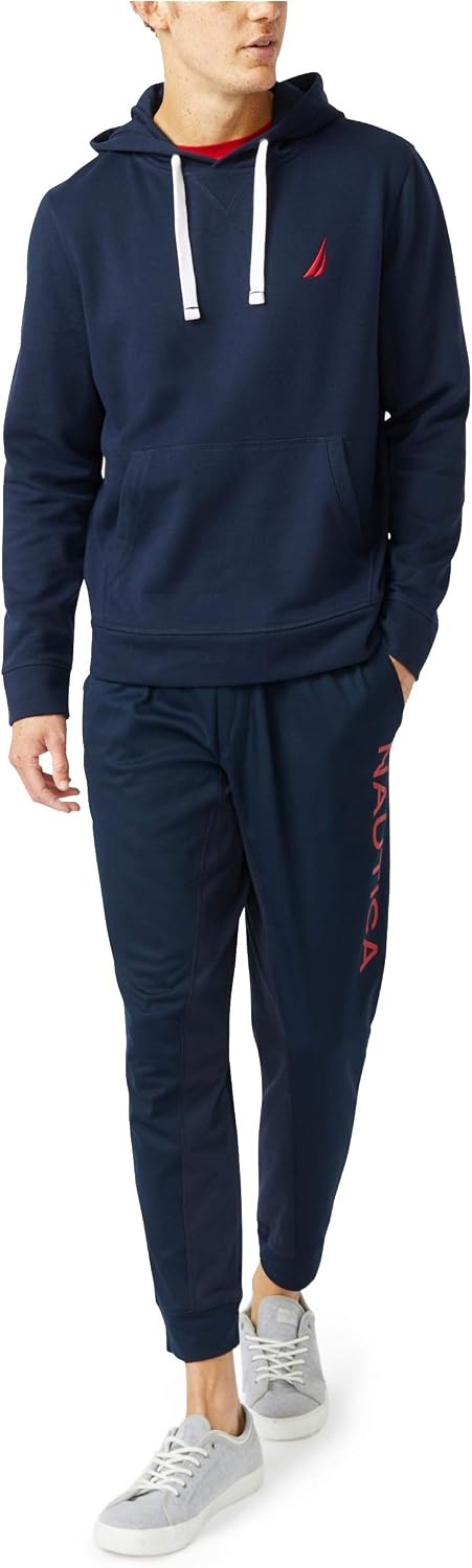 image:imageNautica Mens Mens Jclass Logo Fleece HoodieNavy