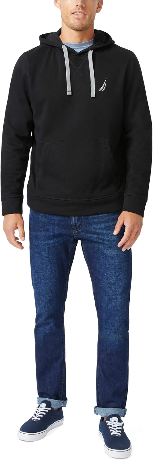 image:imageNautica Mens Mens Jclass Logo Fleece HoodieTrue Black