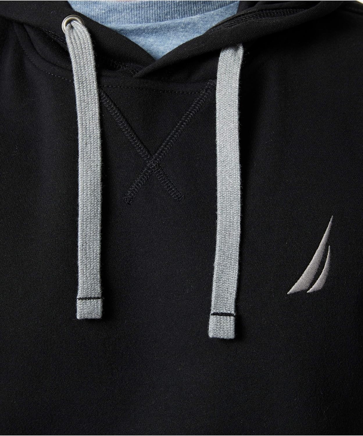 image:imageNautica Mens Mens Jclass Logo Fleece HoodieTrue Black