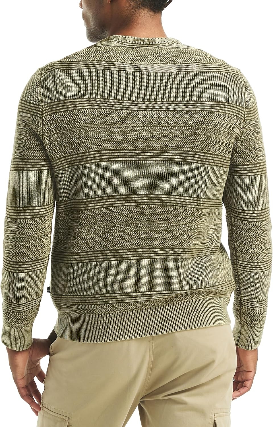 image:imageNautica Mens Mens Stonewashed Crewneck SweaterCombat Olive