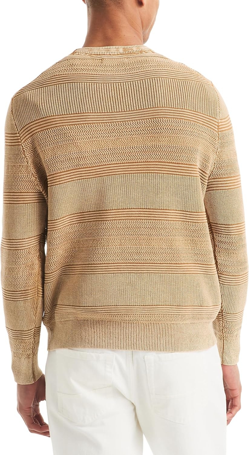 image:imageNautica Mens Mens Stonewashed Crewneck SweaterHoney Mustard