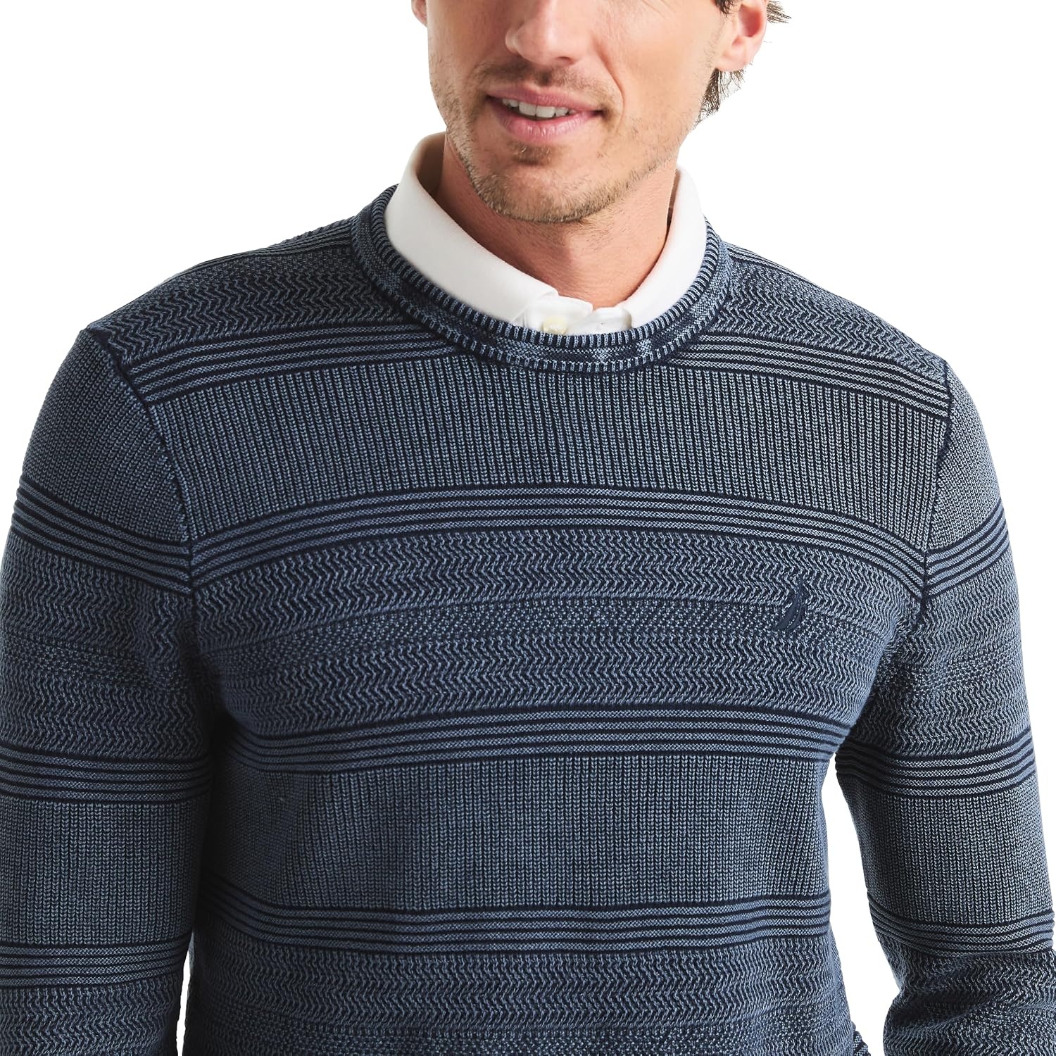 image:imageNautica Mens Mens Stonewashed Crewneck SweaterNavy Seas