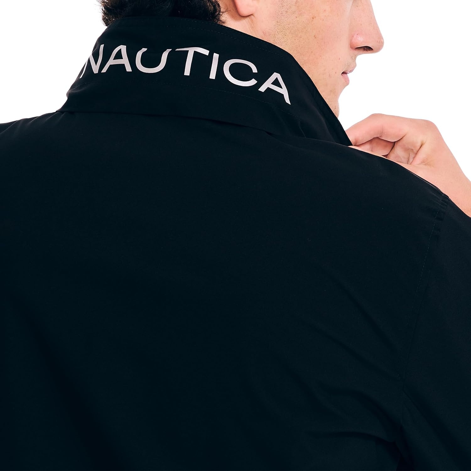 image:imageNautica Mens Nautica Rainbreaker Bomber JacketTrue Black