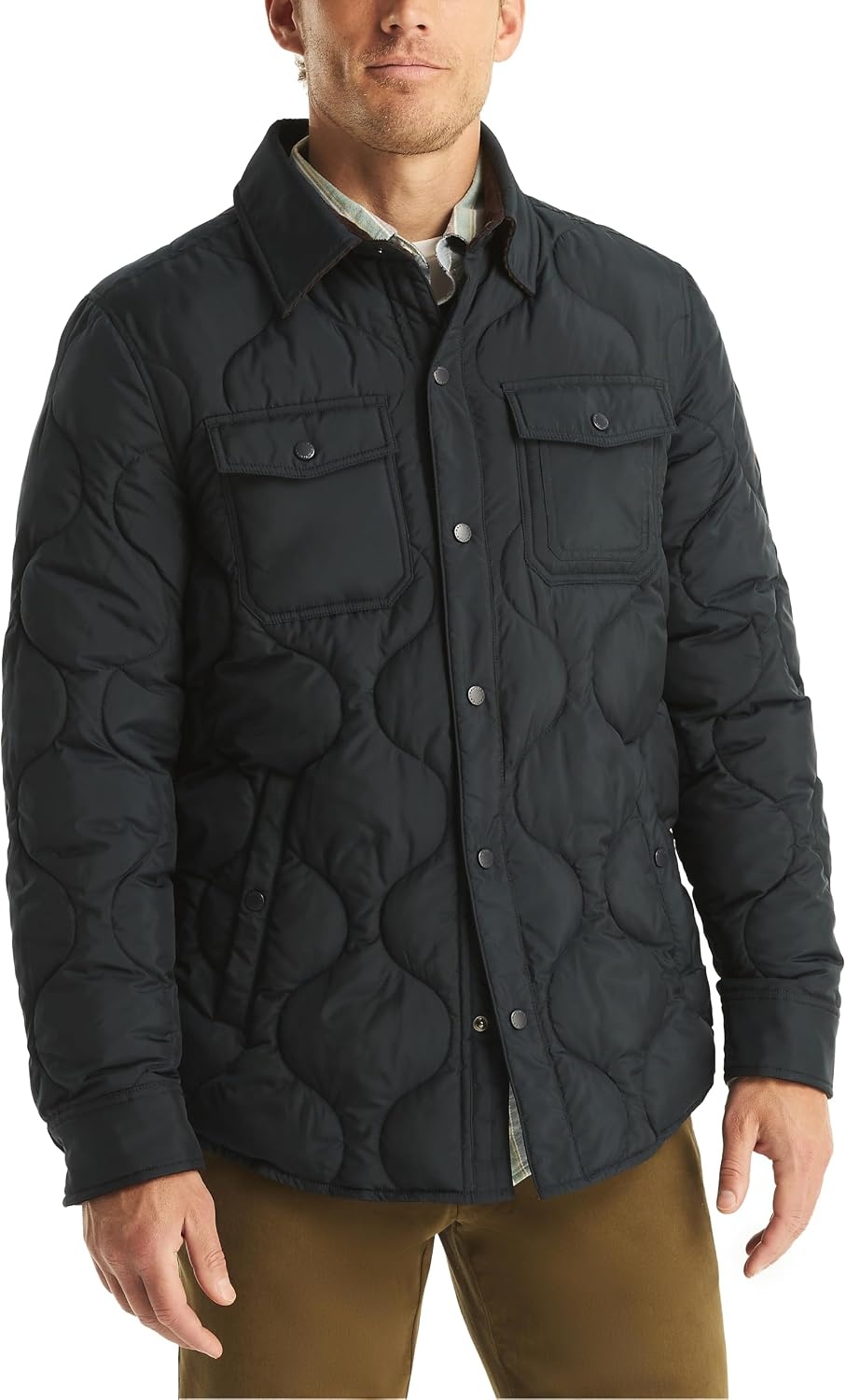 image:imageNautica Mens Nautica Tempasphere Quilted Shirt JacketNavy
