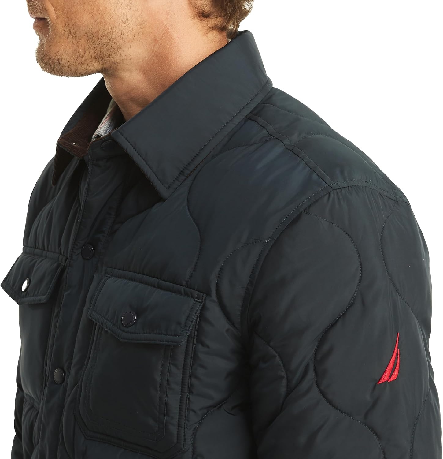 image:imageNautica Mens Nautica Tempasphere Quilted Shirt JacketNavy