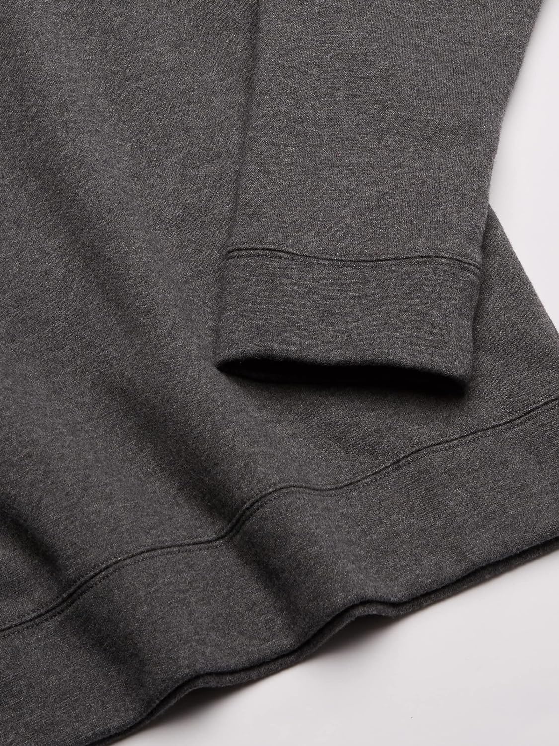 image:imageNautica Mens Solid 14 Zip Fleece SweatshirtCharcoal Heather