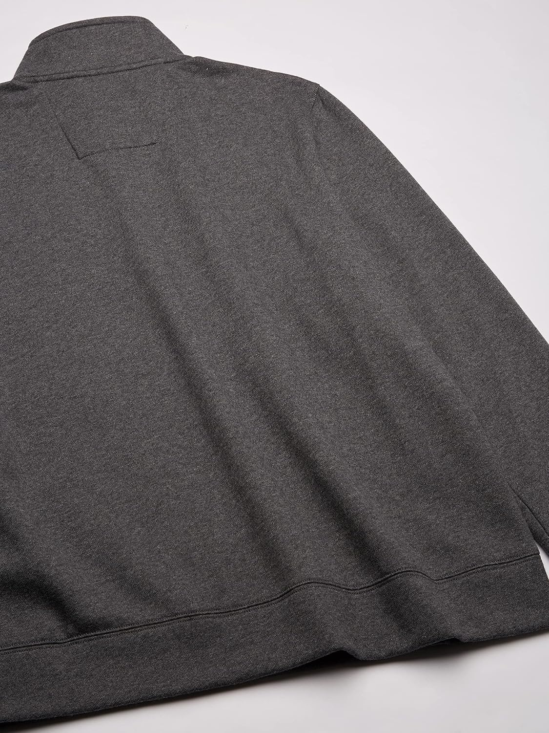 image:imageNautica Mens Solid 14 Zip Fleece SweatshirtCharcoal Heather
