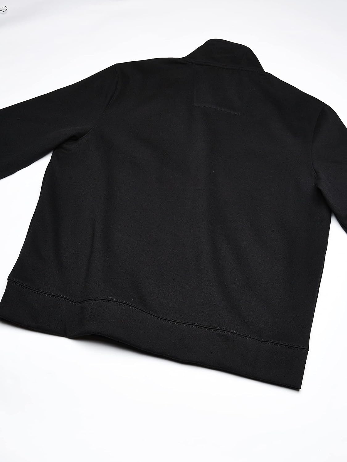 image:imageNautica Mens Solid 14 Zip Fleece SweatshirtTrue Black