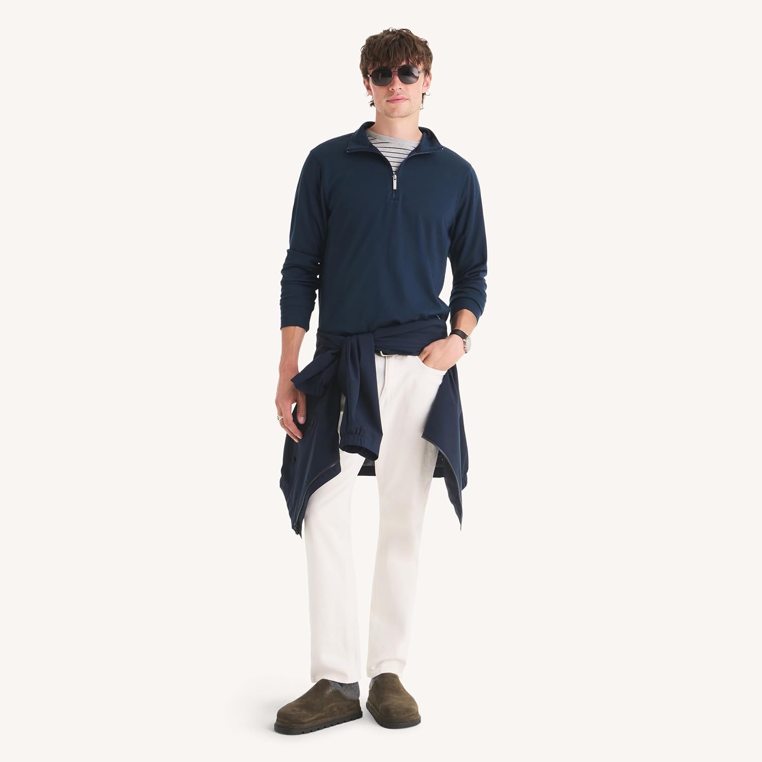 image:imageNautica Mens Twill Doubleknit Active TopNavy Seas