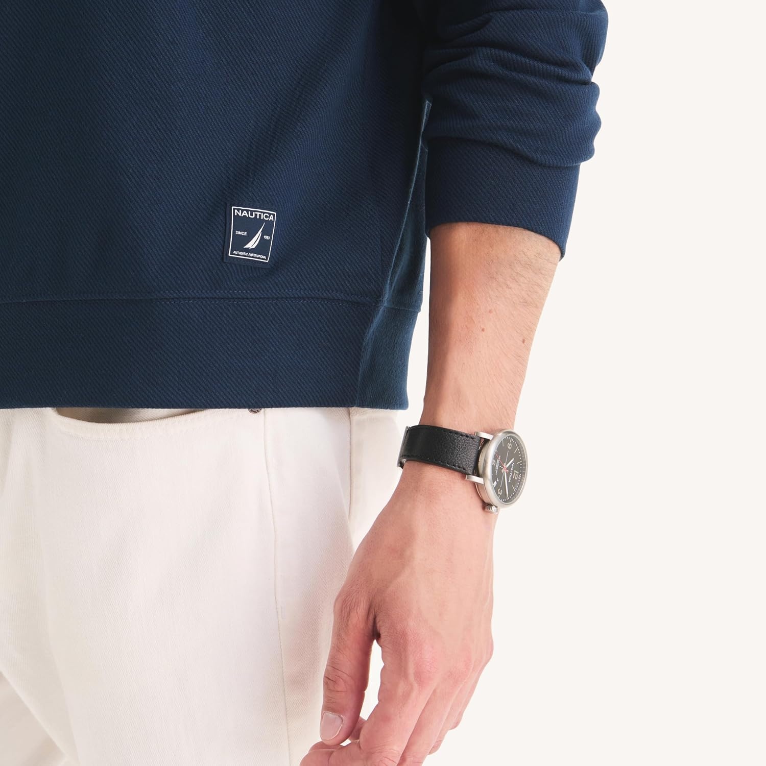 image:imageNautica Mens Twill Doubleknit Active TopNavy Seas
