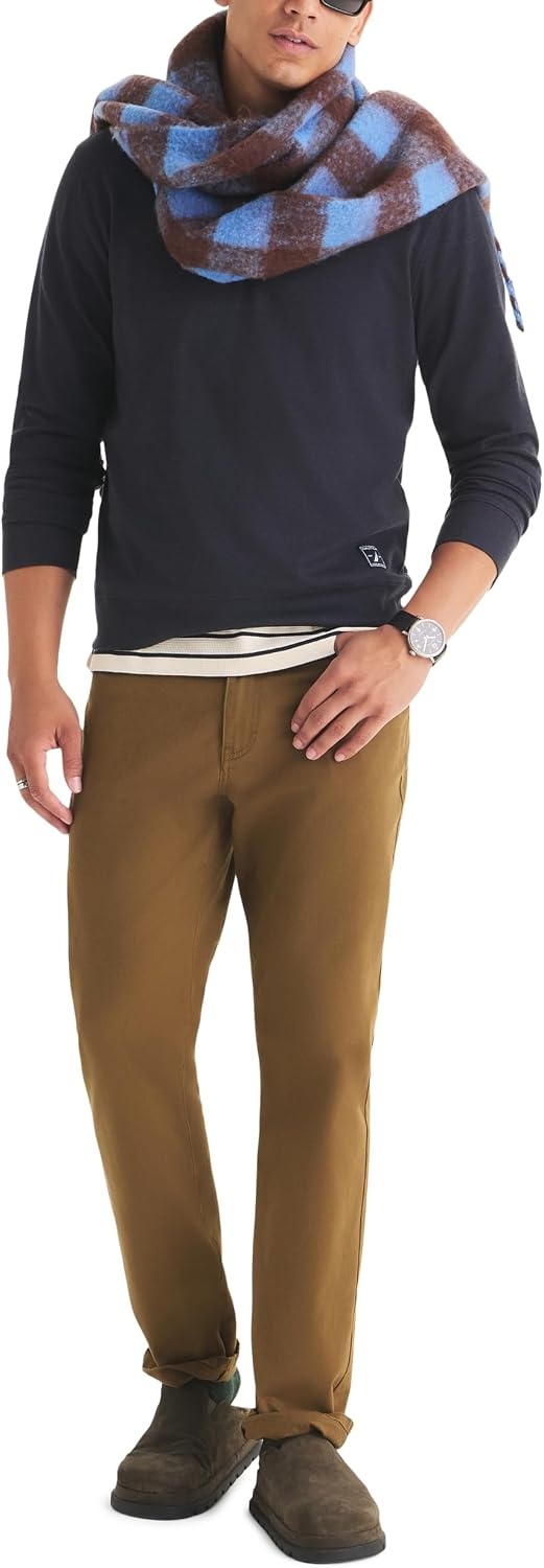 image:imageNautica Mens Twill Doubleknit Active TopTrue Black