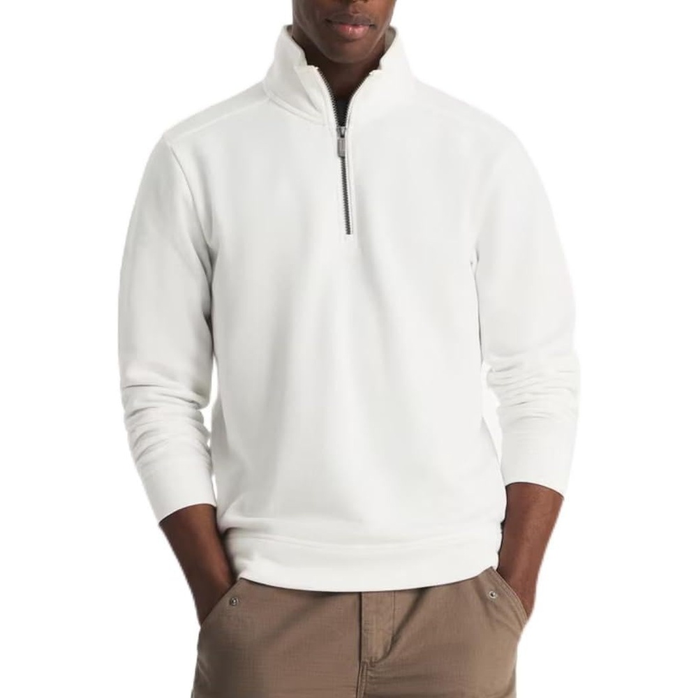 image:imageNautica Mens Interlock QuarterZip PulloverSail White