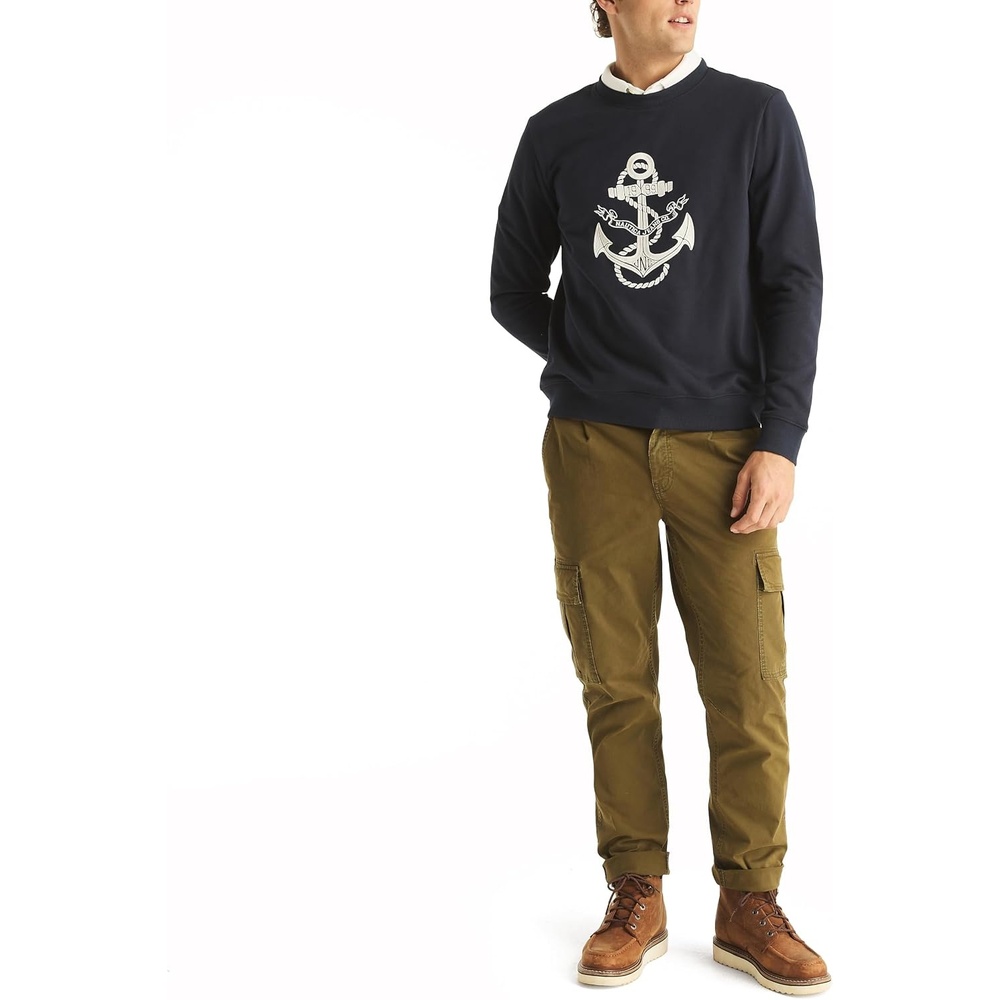 image:imageNautica Mens Nautica Anchor Graphic Fleece PulloverNavy