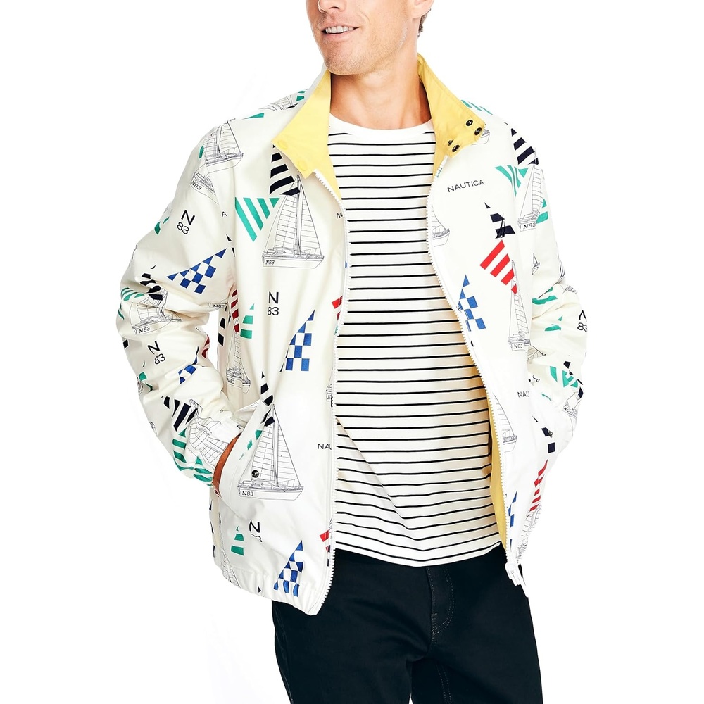 image:imageNautica Mens Reversible Sailing JacketBright White