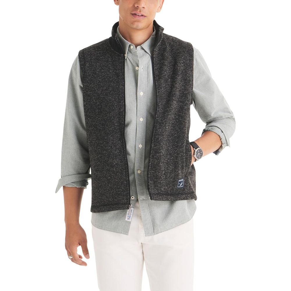 image:imageNautica Mens Sweater Fleece VestTrue Black