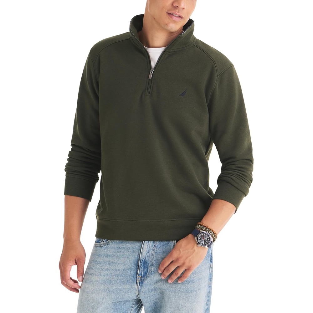 image:imageNautica Mens Twill Doubleknit Active TopForest Night