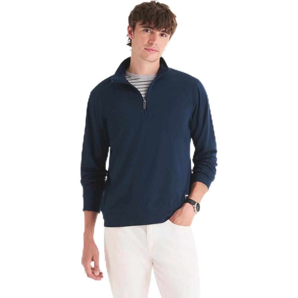 image:imageNautica Mens Twill Doubleknit Active TopNavy Seas