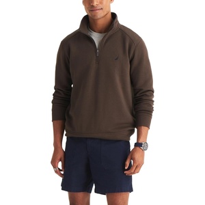 Nautica Men’s Faux-raglan Fleece Sweatshirt(Coffee Bottom)